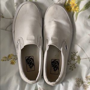 White slip On Van's